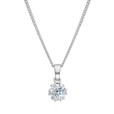 Dahlia Range Brilliant Cut Diamond Pendant