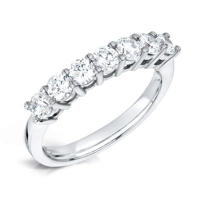 Seven Diamond Double Bezel Set Fairtrade Gold Engagement Ring