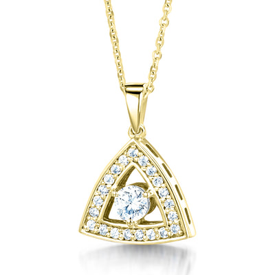 Three and One Lab Grown Diamond Fairtrade Gold Pendant