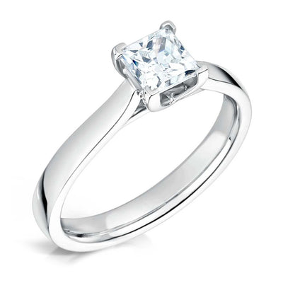 Princess Cut Crossover Fairtrade Gold Engagement Ring