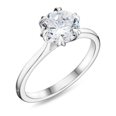 Dahlia Six Claw Solitaire Diamond Engagement Ring