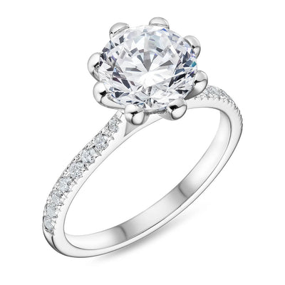 Tulip Eight Claw Lab Grown Diamond Fairtrade Gold Engagement Ring