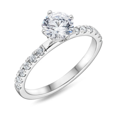 Lily Diamond Four Claw Solitaire Engagement Ring