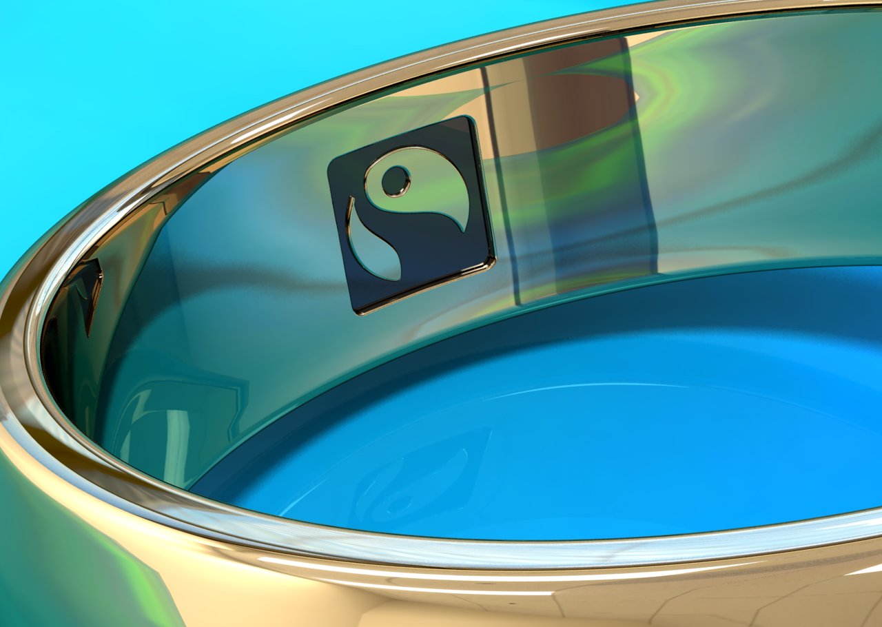 2 rings with Fairtrade logo