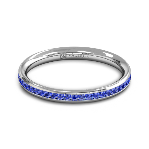 Blue Sapphire half Fairtrade Gold Eternity Ring