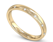 Channel Set Diamond Fairtrade Yellow Gold Wedding Ring