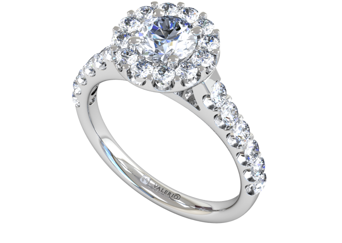 Diamond Starburst Cluster Engagement Ring