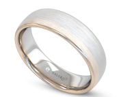 Diamond White and Rose Fairtrade Gold Wedding Ring