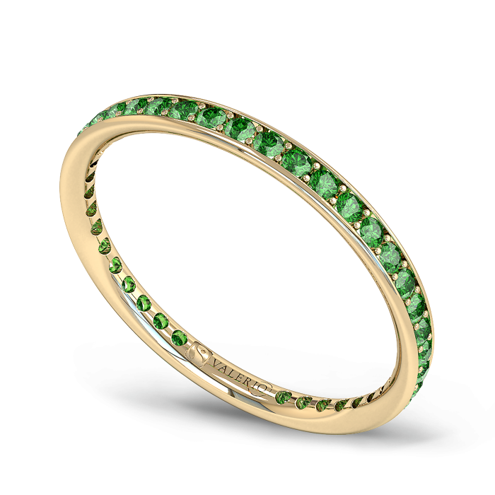 Emerald and Fairtrade Gold Eternity Ring