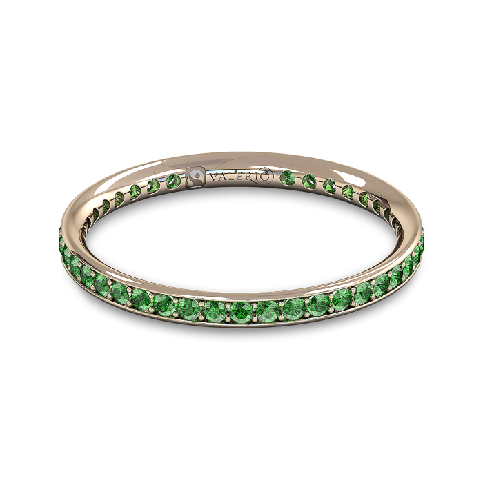 Emerald and Fairtrade Rose Gold Eternity Ring