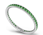 Emerald and Fairtrade White Gold Eternity Ring