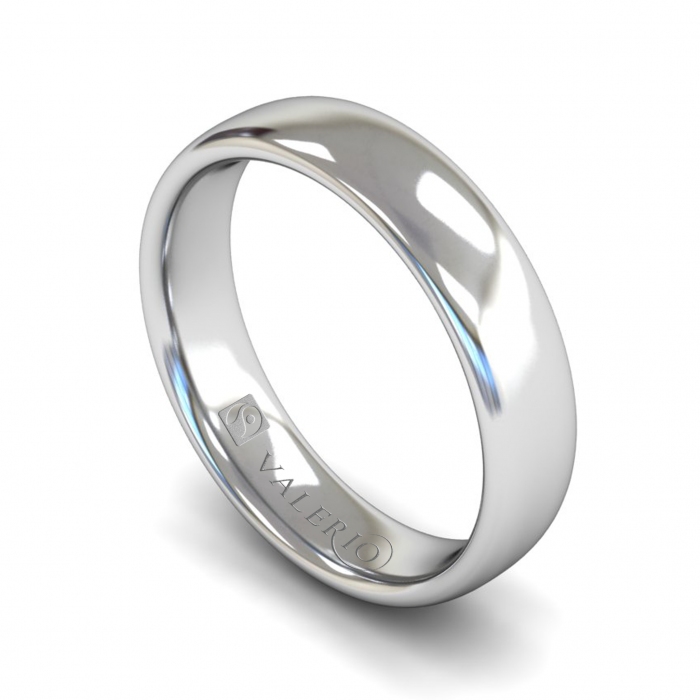 Slight Court ( Comfort Fit ) FairTrade 18k White Gold Wedding Ring