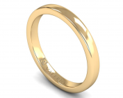 Slight Court FairTrade Gold Wedding Ring with Flat Edge