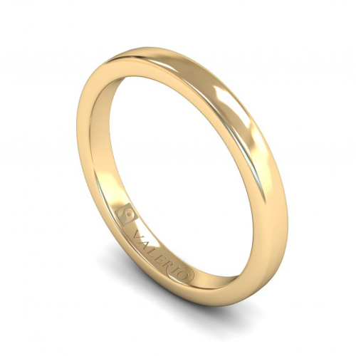 Slight Court FairTrade Gold Wedding Ring with Flat Edge